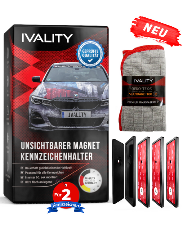 IVALITY - Kennzeichenhalter für 2x Kennzeichen