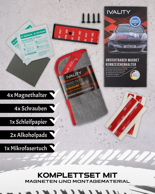 IVALITY - Kennzeichenhalter für 2x Kennzeichen – Bild 4