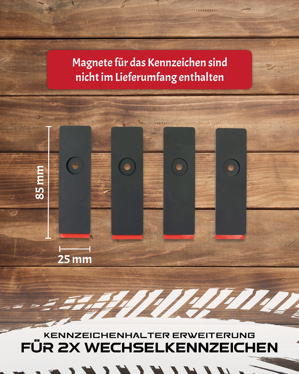 IVALITY - Kennzeichenhalter Erweiterungsset extra Auto – Bild 2