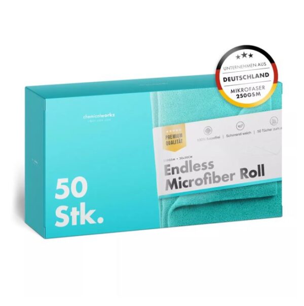 chemicalworkz Endless Microfiber Roll Türkis 250GSM 30x30cm 50Stk.