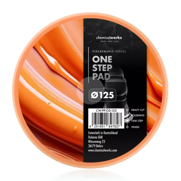 chemicalworkz One Step Performance Pad 125mm orange